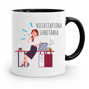 Kubek Czarny Prezent Dla Sekretarki Niezastępiona