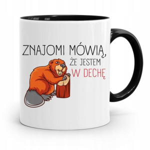 Kubek Czarny Prezent Dla Stolarza Jestem W Dechę