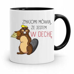Kubek Czarny Prezent Dla Stolarza Jestem W Dechę