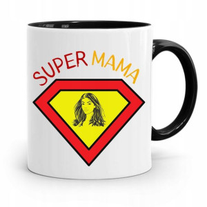 Kubek Czarny Prezent Dla Super Mamy Matki Mamusi