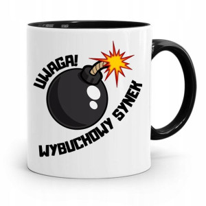 Kubek Czarny Prezent Dla Syna Uwaga Wybuchowy