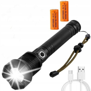 Taktyczna Mocna Latarka Led Zoom Usb Xhp90 6800mah