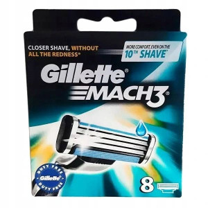 Gillette Mach3 Gilette Wkłady Nożyki Ostrza 8 Szt