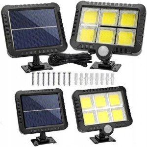 Lampa Solarna 120 Led Halogenowa Czujnik Ruchu