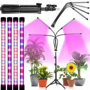 4x Lampa Led Do Uprawy Wzrostu Roślin Statyw Timer