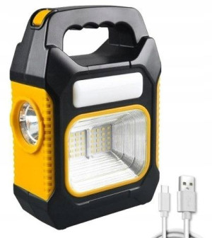Latarka Lampa Akumulator Powerbank Solarna Cob Led