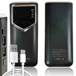 Powerbank 20000 mAh Elegancki Latarka 2xUSB