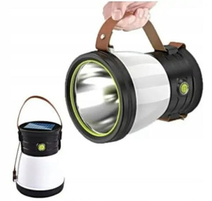Lampa Latarka Solar Cob Camping Powerbank Mocna