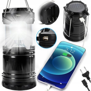 Lampa Turystyczna Solarna Powerbank 2w1