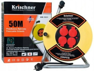 Przedłużacz Bębnowy Ogrodowy Budowlany 50m 3x2.5mm