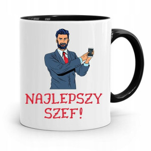 Kubek Czarny Prezent Dla Szefa Najlepszy Szef