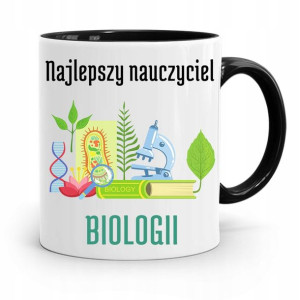 Kubek Czarny Prezent Dzień Nauczyciela Biologi