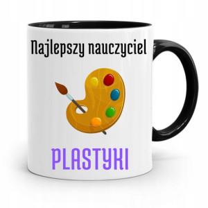 Kubek Czarny Prezent Dzień Nauczyciela Plastyki