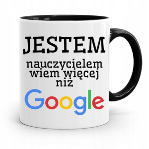 Kubek Czarny Prezent Dzień Nauczyciela Wiem Więcej