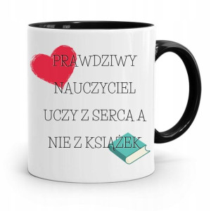 Kubek Czarny Prezent Dzień Nauczyciela Z Serca