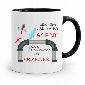 Kubek Czarny Prezent Hydraulika Jak Tajny Agent
