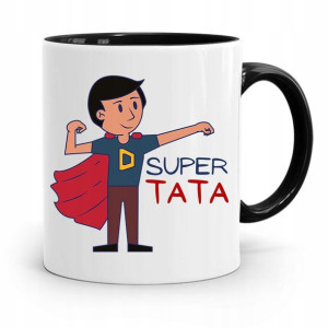 Kubek Czarny Prezent Na Dzień Ojca Super Tata