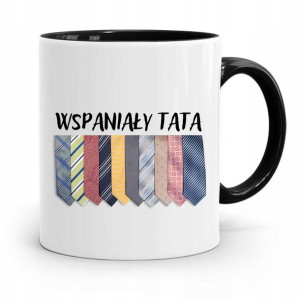 Kubek Czarny Prezent Na Dzień Ojca Wspaniały Tata