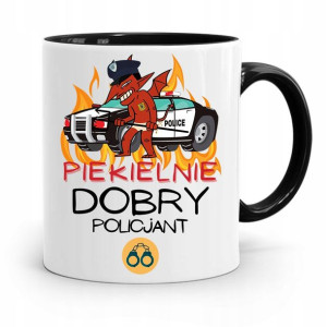 Kubek Czarny Prezent Piekielnie Dobrego Policjanta
