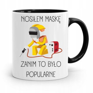 Kubek Czarny Prezent Sprawacza Nosiłem Maskę
