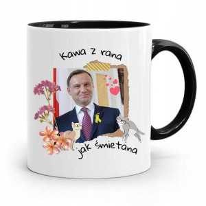 Kubek Czarny Prezydenta Andrzej Duda Kawa Z Rana