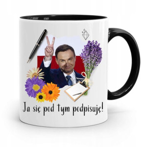 Kubek Czarny Prezydenta Andrzej Duda Pis Prezent