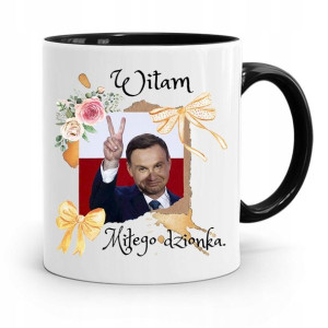 Kubek Czarny Prezydenta Andrzej Duda Pis Prezent