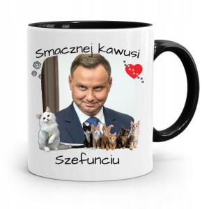 Kubek Czarny Prezydenta Andrzej Duda Pis Prezent