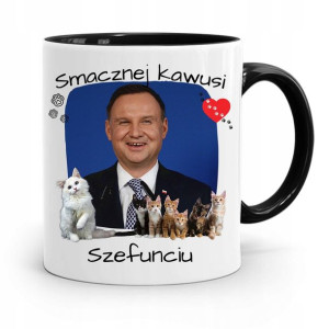 Kubek Czarny Prezydenta Andrzej Duda Pis Prezent