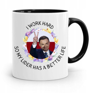 Kubek Czarny Prezydenta Andrzej Duda Pis Prezent