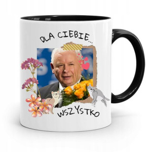 Kubek Czarny Śmieszny Pis Jarosław Kaczyński