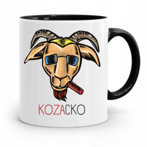Kubek Czarny Śmieszny Zabawny Kozacko Prezent