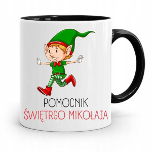 Kubek Czarny Świąteczny Pod Choinkę Na Mikołaja