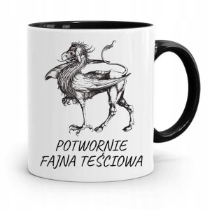 Kubek Czarny Teściowej Potwornie Fajna Teściowa