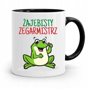 Kubek Czarny Zegarmistrza Żajebisty Zegarmistrz