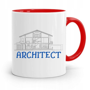 Kubek Czerwony Architekta Architect Prezent