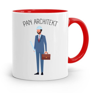 Kubek Czerwony Architekta Pan Architekt Prezent