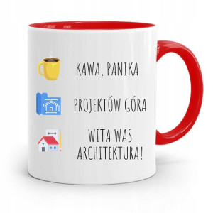 Kubek Czerwony Architekta Projektów Góra