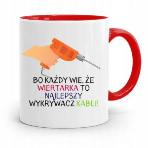 Kubek Czerwony Budowlańca Majstra Fachowca Prezent