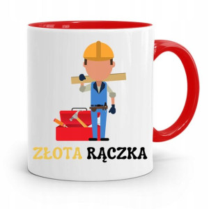 Kubek Czerwony Budowlańca Majstra Fachowca Prezent