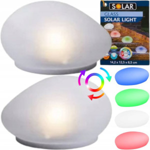 Lampa Solarna Ogrodowa Kamień Ze Zmianą Koloru X2