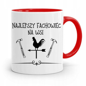 Kubek Czerwony Budowlańca Majstra Fachowca Prezent