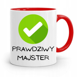 Kubek Czerwony Budowlańca Majstra Fachowca Prezent