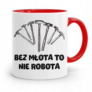 Kubek Czerwony Budowlańca Majstra Fachowca Prezent