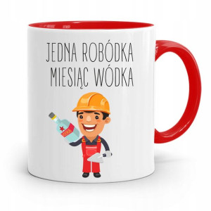 Kubek Czerwony Budowlańca Majstra Fachowca Prezent
