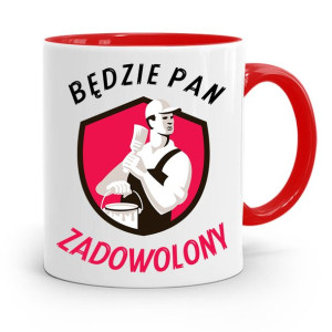 Kubek Czerwony Budowlańca Majstra Fachowca Prezent