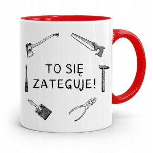 Kubek Czerwony Budowlańca Majstra Fachowca Prezent