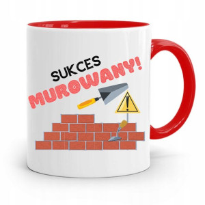 Kubek Czerwony Budowlańca Majstra Fachowca Prezent
