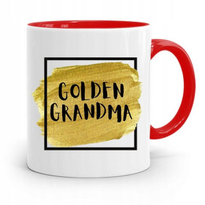Kubek Czerwony Dla Babci Golden Grandma