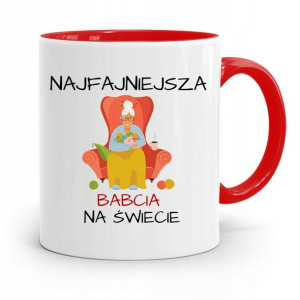 Kubek Czerwony Dla Babci Najfajniejsza Babcia